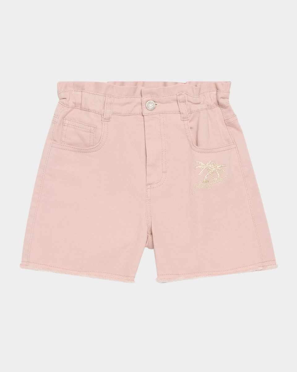 Girl's Journey Logo Embroidered Shorts, Size 4-12